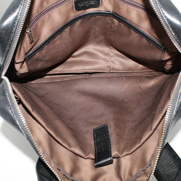 Bostanten Black Leather Messenger Shoulder Bag - Picture 8 of 13